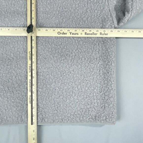 Mod Ref Teddy Sherpa Fleece Button Up Jacket Coat Women’s Large Light Grey - Picture 10 of 16